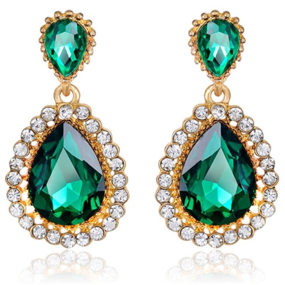 Crystal Rhinestone Earrings e2 - Picture 2 of 6